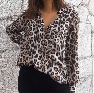 ZARA ANIMAL PRINT SHIRT MEDIUM